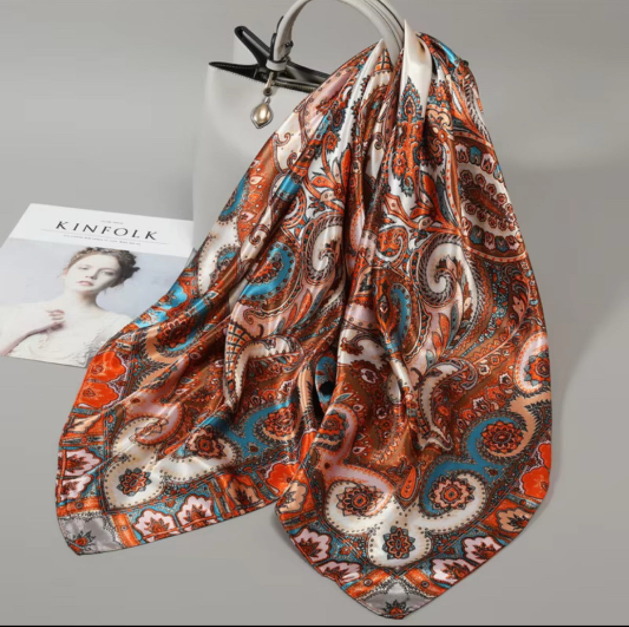 Luxè22Co Pure Silk Head Scarf