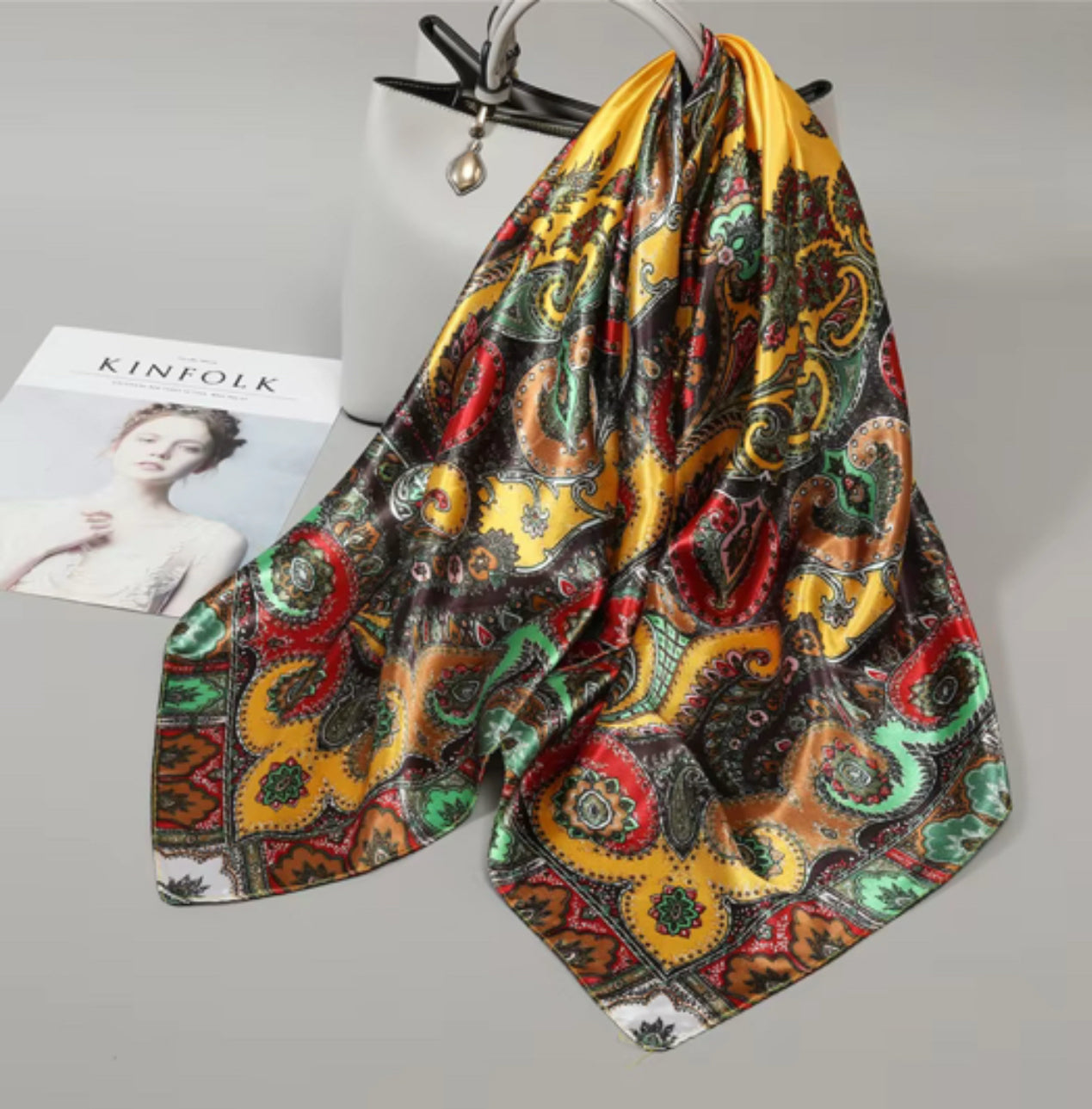Luxè22Co Pure Silk Head Scarf